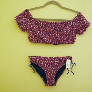 Floral Off the Shoulder Bikini
